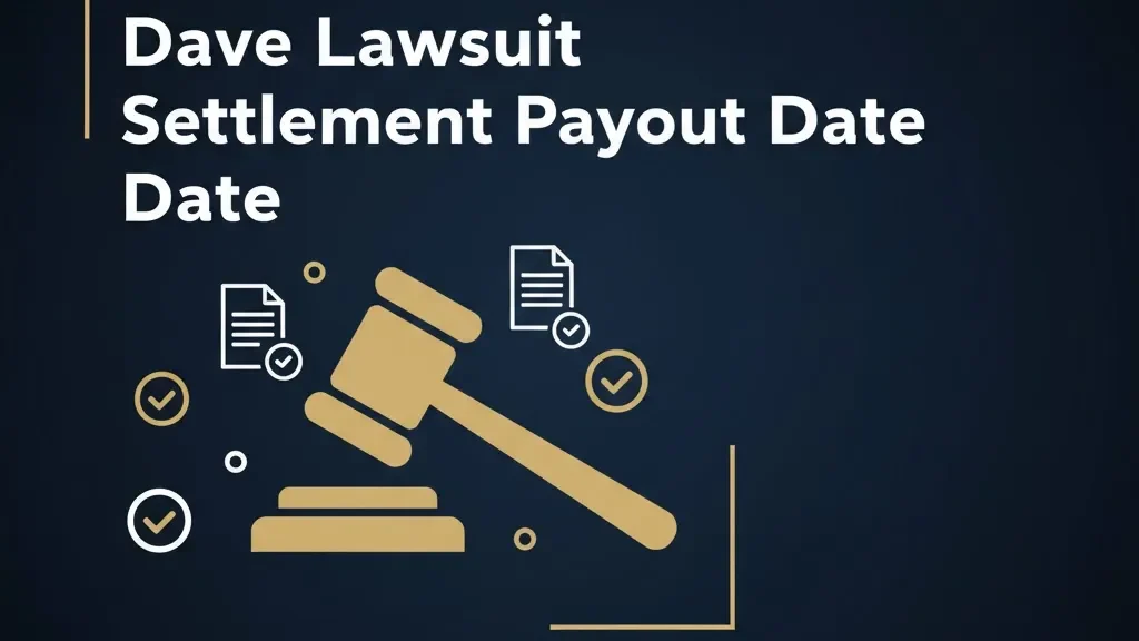 Dave lawsuit settlement payout date 2025 payment guide legal banner with gavel and document icons
