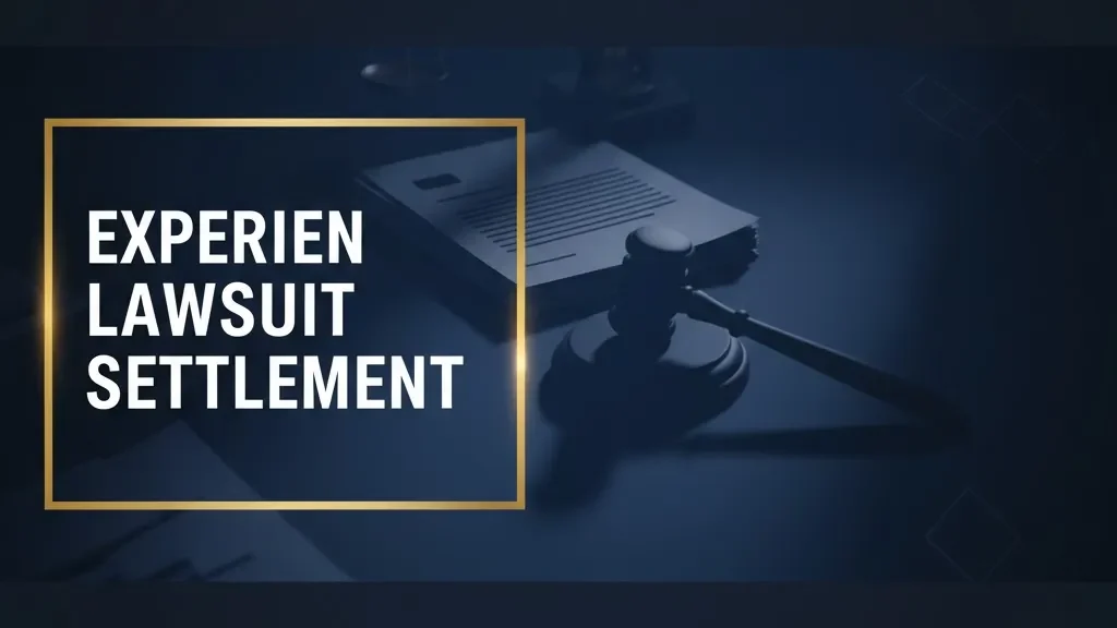 Experian lawsuit settlement 2026 legal banner with scales of justice and document imagery